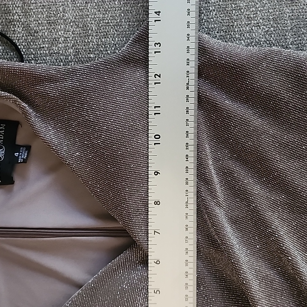 Betsy & Adam Metallic Purple Sleeveless Cocktail Midi Dress - Picture 13 of 13